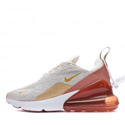 Nike Air Max 270 "Light Cream Terra Blush" Light Cream/Terra Blush-Dusty Peach-Metallic Gold WMNS Running Shoes AH6789 203