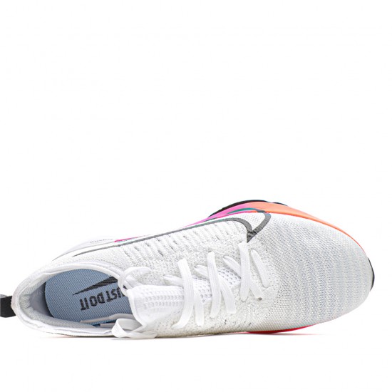 Nike Air Zoom Alphafly NEXT% WhiteOrangeBlack Womens Running Shoes