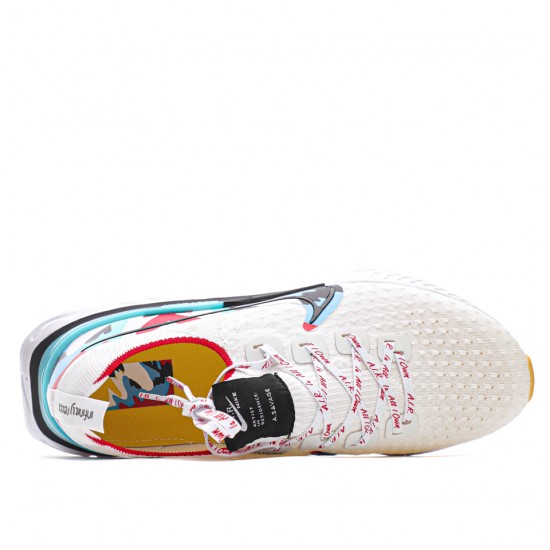 Nike Epic React Flyknit Infinity Sail/Black/Track Red/Laser Orange CV9312 100 Unisex Running Shoes