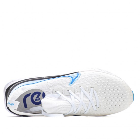 Nike Epic React Flyknit "True White" True White/White/Pure Platinum/Photo Blue Running Shoes CD4371 101 Unisex