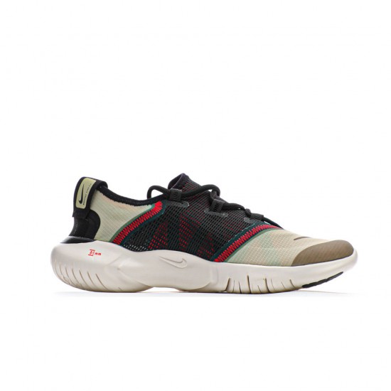 2020 Nike Free RN 5.0 White/Black/Olive Unisex Running Shoes CI9921 300
